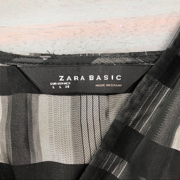 Zara Basic Black & White Dress Large - Picture 6 of 8